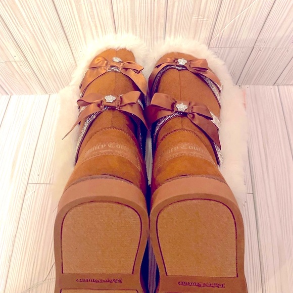 Juicy Couture Kaori chestnut brn Microsuede boots women’s size 7.5 New With Tsgs - Picture 6 of 8